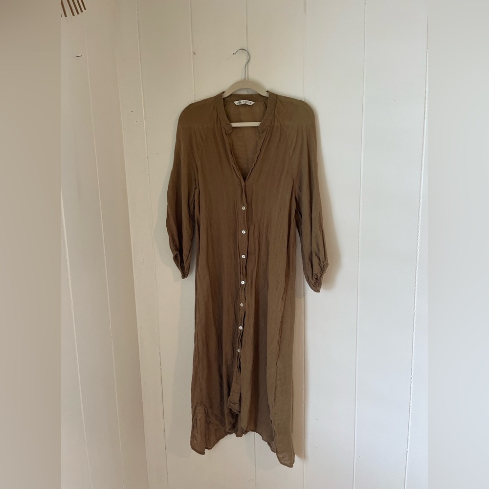 Zara linen dress shirt